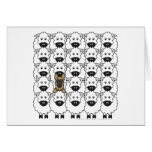 German Shepherd Dog in the Sheep Greeting Card