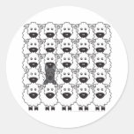 German Shepherd Dog in the Sheep Round Sticker