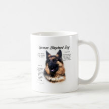 German Shepherd Dog (longhair) History Design Mug