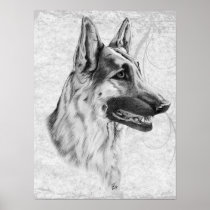 German Shepherd Dog Print