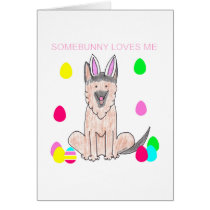 German Shepherd Dog Somebunny Loves Me cards