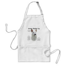 German Shepherd Dog (wht) History Design Apron