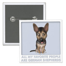 German Shepherd Favourite Pinback Button