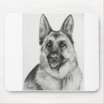 German Shepherd Fine Art Mouse Pad