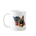 German Shepherd Flag mugs