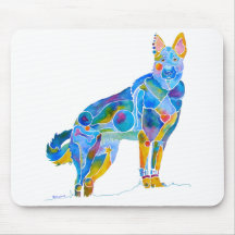 German Shepherd Gifts and T shirts in Blues Mousepad
