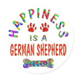 German Shepherd Happiness Sticker