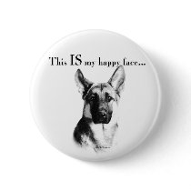 German Shepherd Happy Face