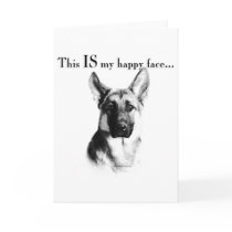 German Shepherd Happy Face