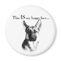 German Shepherd Happy Face