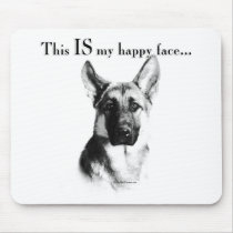 German Shepherd Happy Face