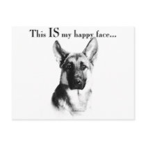 German Shepherd Happy Face