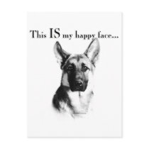 German Shepherd Happy Face