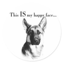 German Shepherd Happy Face