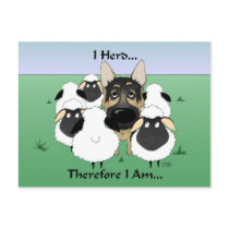German Shepherd - I Herd...Therefore I Am Postcard