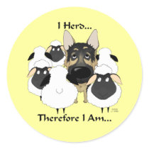 German Shepherd - I Herd...Therefore I Am Stickers