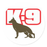 German Shepherd K-9 stickers