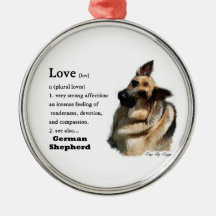 German Shepherd Love Is Ornaments