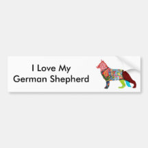 German Shepherd Patchwork Pets Bumper Sticker