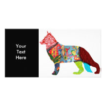 German Shepherd Patchwork Pets Photo Card
