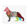 German Shepherd Patchwork Pets Postcard