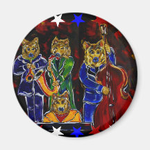 German Shepherd Pet Idol Refrigerator Magnets