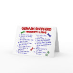 GERMAN SHEPHERD Property Laws 2 cards