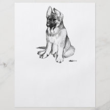 German Shepherd Puppy Flyer Design