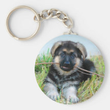 German Shepherd Puppy Keychain