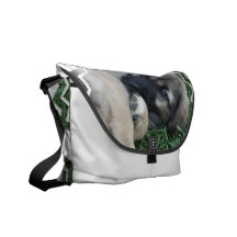 German Shepherd Puppy  Messenger Bag