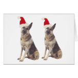 German Shepherd Santa Hat Greeting Cards