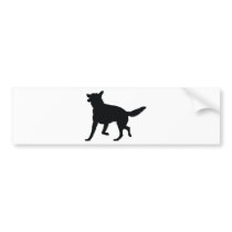 German Shepherd Silhouette Bumper Stickers