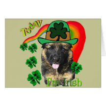 German Shepherd St. Patrick's Day Greeting Cards