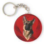 German Shepherd Valentine keychains