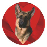 German Shepherd Valentine stickers