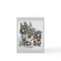 German Shepherd wGhost Greeting Cards