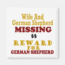 German Shepherd & Wife Missing Reward For German S Magnets