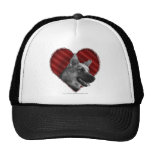 German Shepherd with Heart Trucker Hats