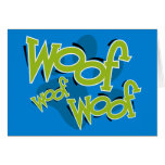 German Shepherd Woof Woof Card