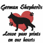 German Shepherds Leave Paw Prints embroidered shirts