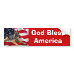 German Sherpherd God Bless Bumper Sticker bumper stickers