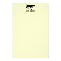 German Shorthaired Pointer "Get to the Point" Stationery Design