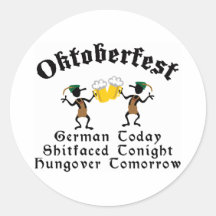 German Today Shirtfaced Tonight Sticker