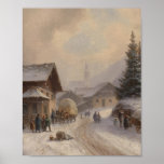German Village in Winter Poster
