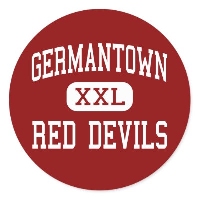 Germantown - Red Devils - High - Germantown Stickers by customteamsportswear