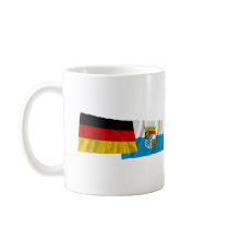 Germany & Bayern Waving Flags (Bavaria) Mugs