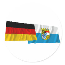 Germany & Bayern Waving Flags (Bavaria)