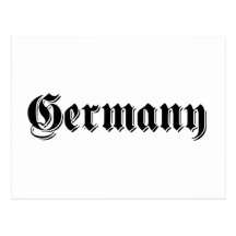 Germany black heavy metal style worded logo postcards