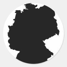 germany contour icon round sticker