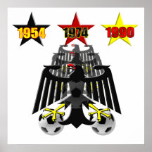 Germany Emblem 1954 1974 1990 winners gifts Print